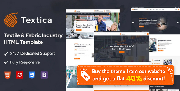 Textica - Textile & Fabric Industry HTML Template