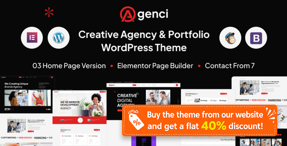 Agenci - Creative Agency & Portfolio WordPress Theme