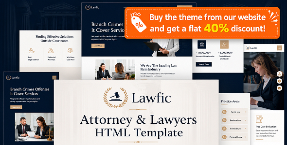 Lawfic - Attorney and Lawyer HTML Template