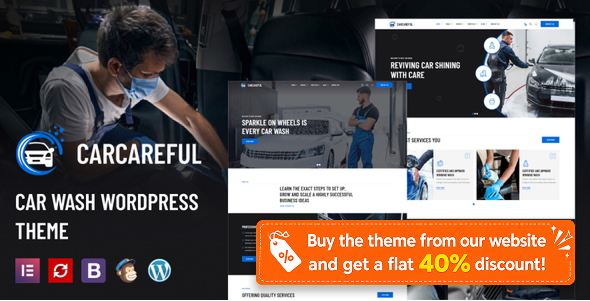 Carcareful - Car Wash WordPress Theme