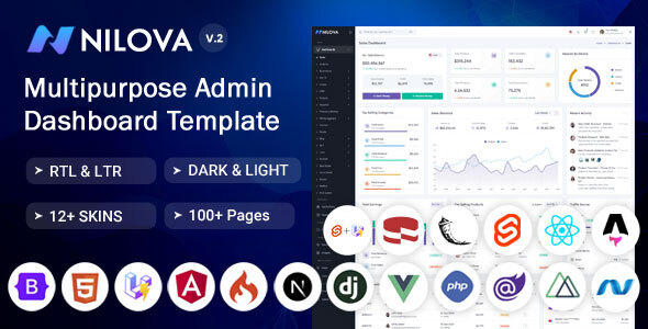 Nilova - Multipurpose Admin Dashboard Template