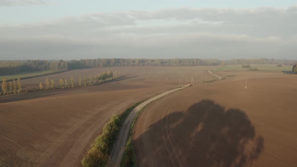 Aerial View of Fields