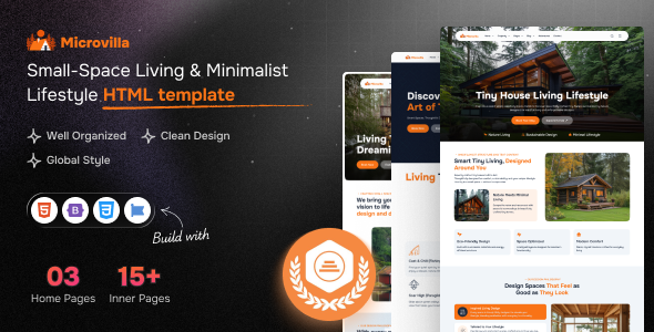 MicroVilla - Tiny House Living Lifestyle HTML Template