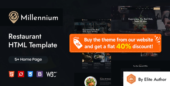 Millennium - Restaurant HTML Template