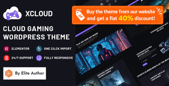 Xcloud - Cloud Gaming WordPress Theme