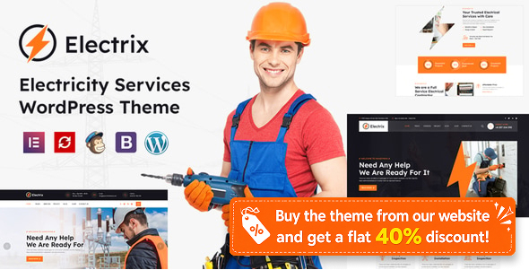 Electrik - Electricity Services WordPress Theme