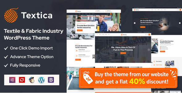 Textica - Textile & Fabric Industry WordPress Theme