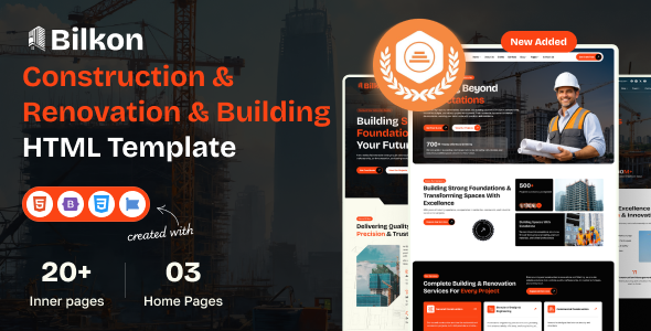 BilKon - Construction & Renovation & Building  HTML Template