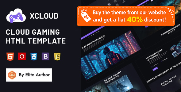 Xcloud - Cloud Gaming HTML Template