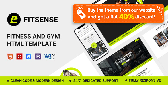 Fitsense - Gym and Fitness HTML Template