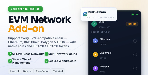 Tradexpro-EVM Network Supported Addon