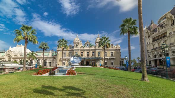 Grand Casino in Monte Carlo Timelapse Hyperlapse Monaco