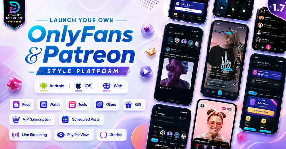 DTFansOnly – OnlyFans & Patreon Clone | Flutter App + Next.js Website + Laravel Admin Panel