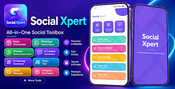 Social Xpert – Status Saver, Reels Downloader, Instagram Grid Maker & AI Tools