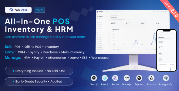 POSVelo - Multi-Tenant SaaS POS with Inventory, HRM, and Payroll