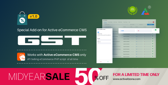 Active eCommerce GST Add-on