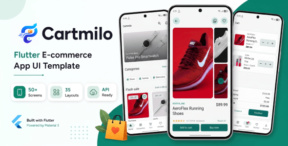 Cartmilo | eCommerce Flutter App UI Template