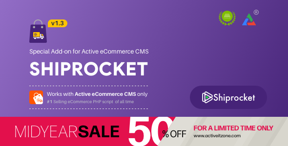 Active eCommerce Shiprocket Add-on