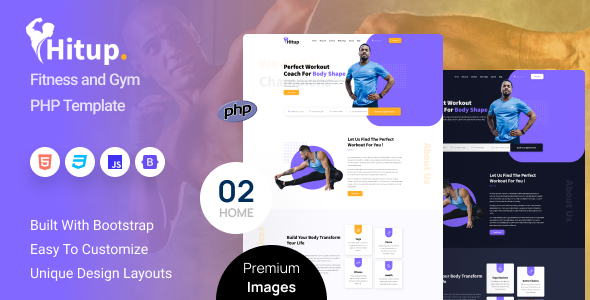 Hitup - Fitness and Gym PHP Template
