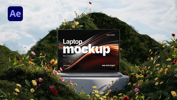 Laptop Mockup in Nature