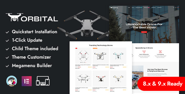 Orbital – Drones Single Product PrestaShop Responsive Theme