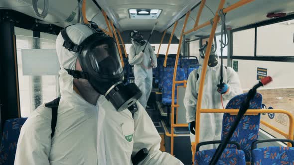 Chemical Disinfection of a Bus Done By a Group of Experts