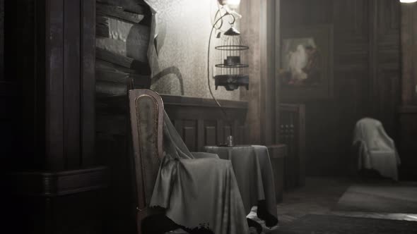 Dark Old Abandoned Classic Interior alt