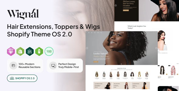 Wignal | Hair Extensions, Toppers & Wigs Shopify Theme OS 2.0