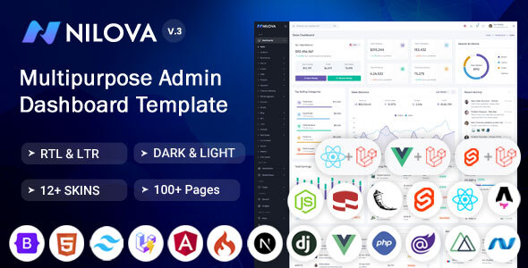 Nilova - Multipurpose Admin Dashboard Template