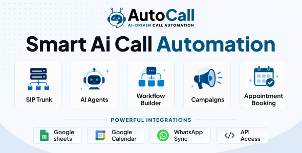AutoCall - AI Voice Calling & Lead Automation SaaS Platform Node.js Script
