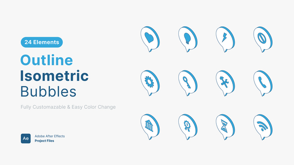 Outline Isometric Bubbles