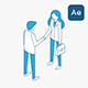 Outline Isometric Characters - VideoHive Item for Sale