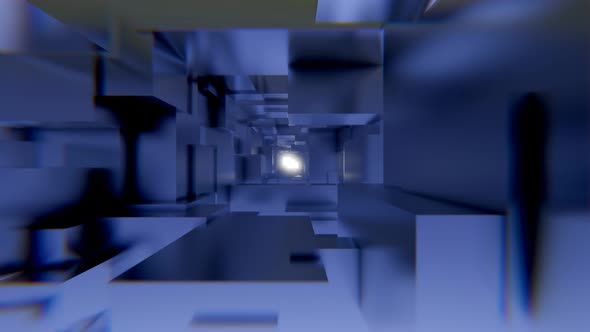 Movement Through a Tunnel Consisting of Moving Cubes