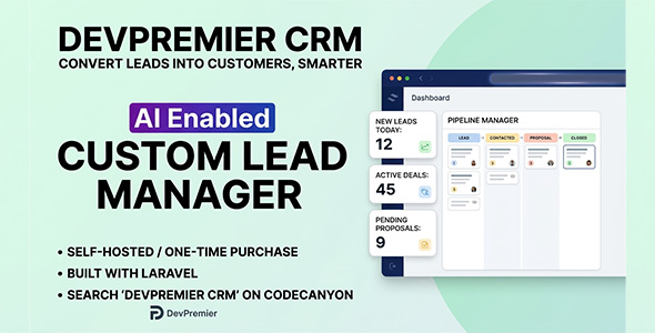 DevPremier CRM - Self-Hosted CRM & Business Management Platform