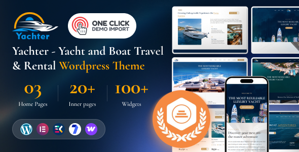 Yachter - Yacht and Boat Travel & Rental WordPress Theme