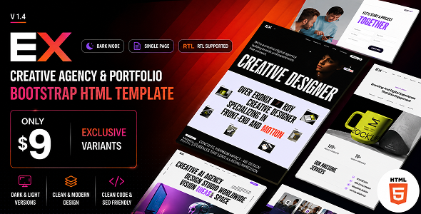 Eronix - Creative Agency & Portfolio Bootstrap HTML Template