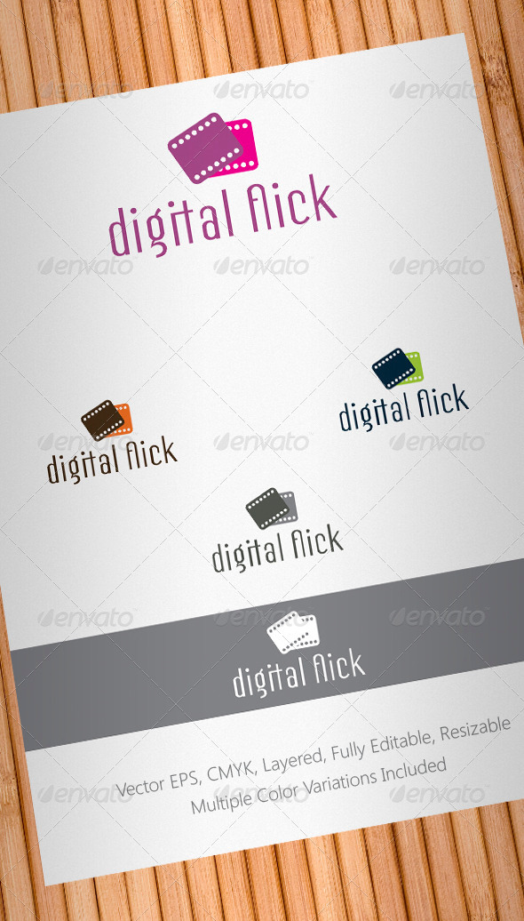 Digital Flick Logo Template
