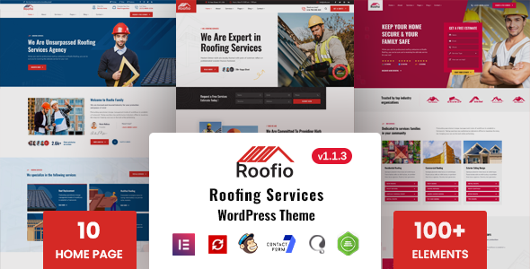 Roofio - Roofing Services WordPress Theme