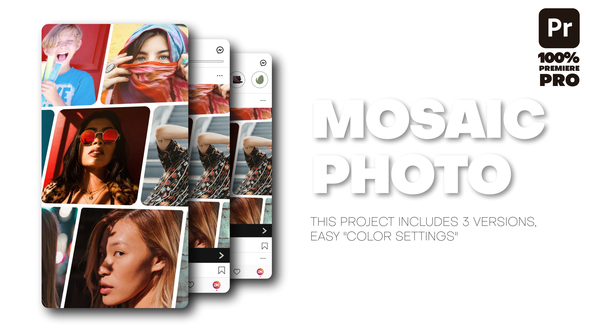 Vertical Mosaic Photo Reveal