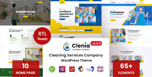 Clenia - Cleaning Services WordPress Theme