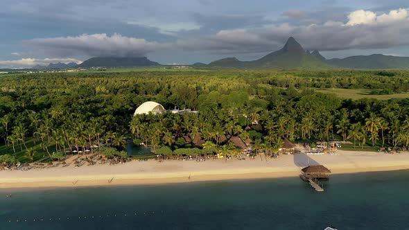 Beach and resort, Flic-en-Flac, Black River, Mauritius
