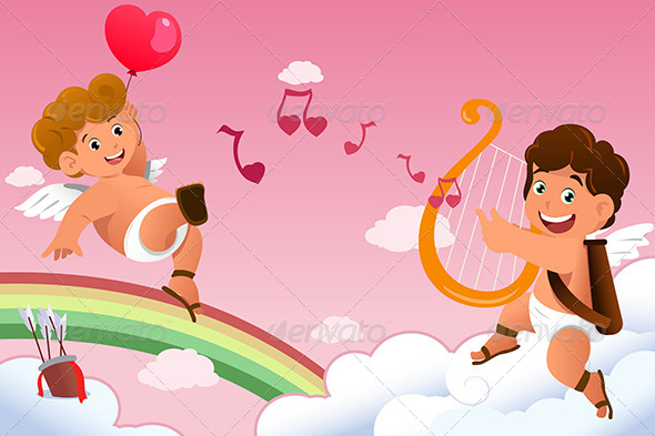 Cupid Valentine Background