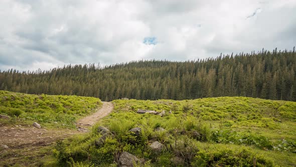 Magical Timelapse View of the Carpathian Mountains