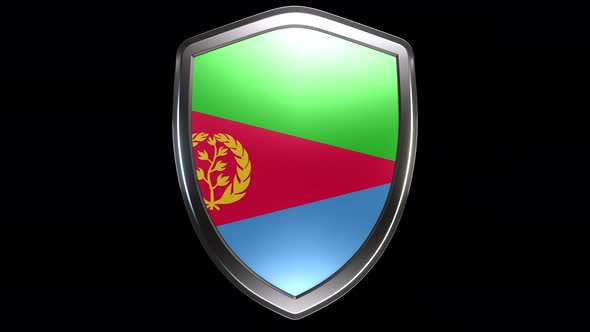Eritrea Emblem Transition with Alpha Channel - 4K Resolution