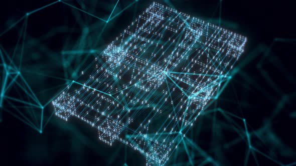 Wooden Pallet Hologram Close Up 4k alt