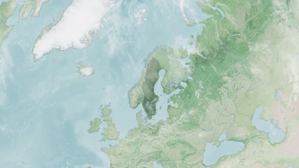 Globe Map of Sweden with a label