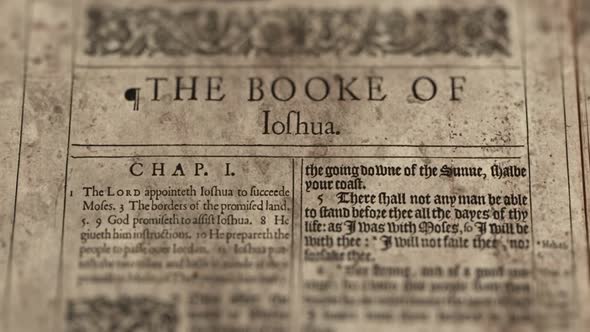 The Book Of Joshua, Slider Shot, Old Paper Bible, King James Bible