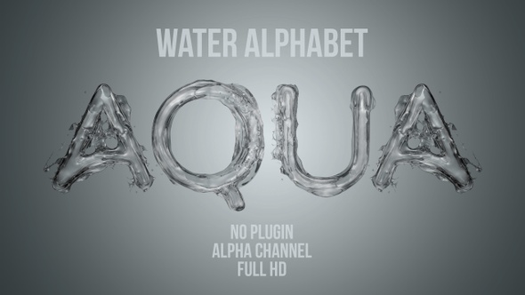 Water Liquid Alphabet