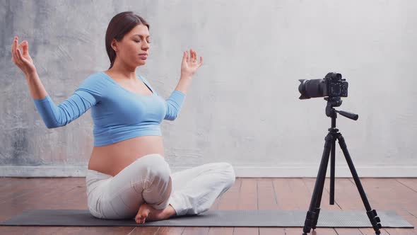 Young pregnant woman is resting at home and expecting a baby.