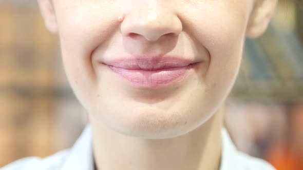 Smiling Girl Lips